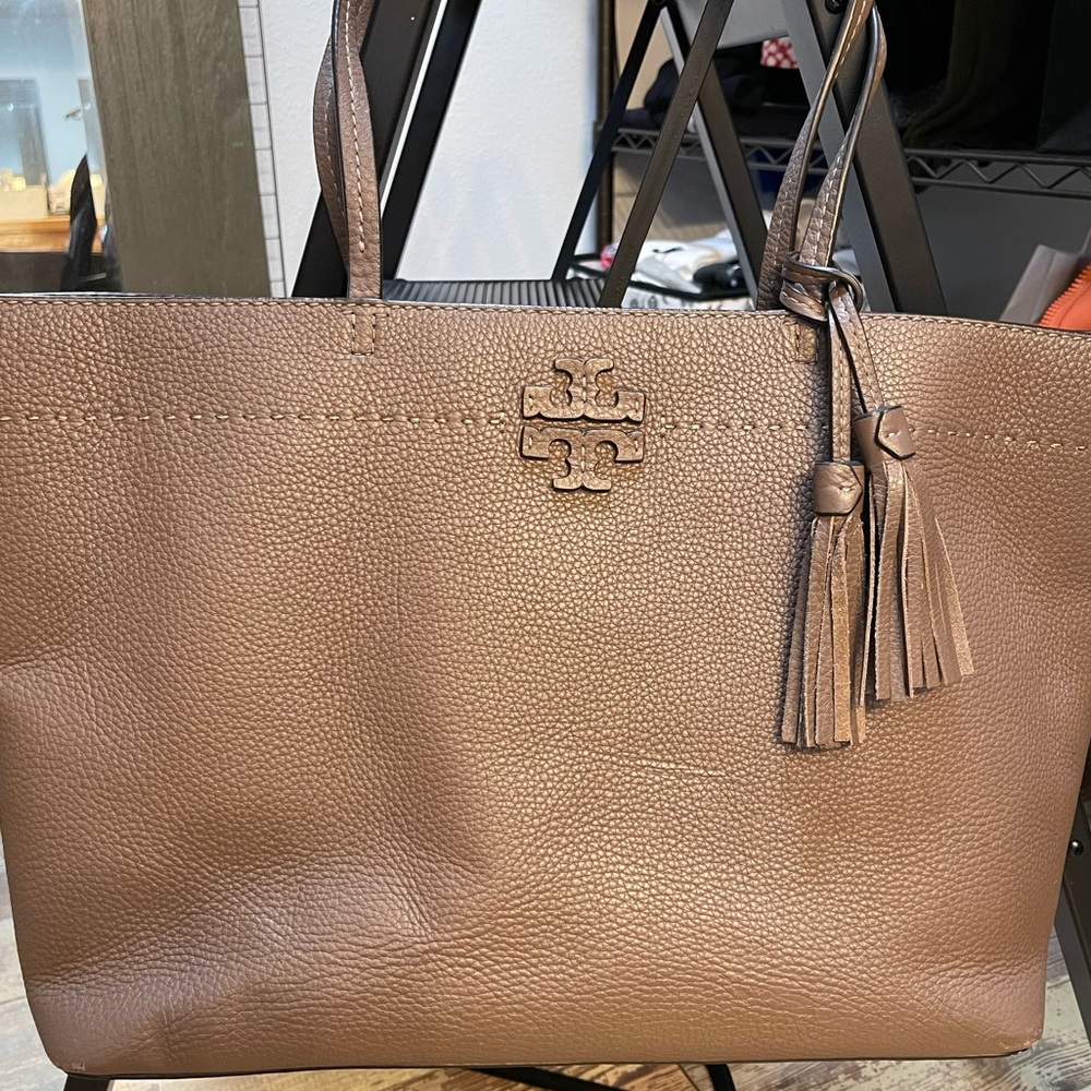 Tory Burch McGraw Leather Laptop Tote